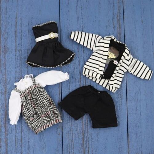 Outfits for ICY DBS Blyth doll Black dress Gothic and Elegant style suit for 1/6 BJD OB24 ANIME GIRL