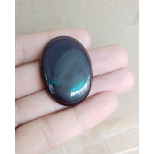 Natural AA quality Ice Rainbow Obsidian 40x30mm Oval Cabochon,Obsidian Gem stone Pendant Bead Cabochon 1 piece