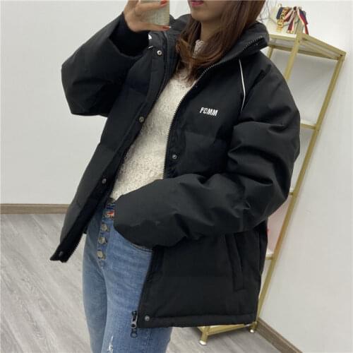 2021 New Winter Parkas Womens Jacket Hooded Short Coat Cotton-Padded Jackets Thick Warm Parka Casual Bread Service Outwear