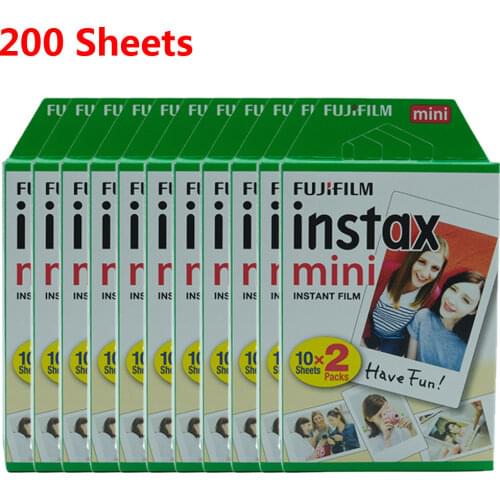 NEW Fujifilm Instax Mini Film 10-200 Sheets For FUJI Instant Photo Camera Mini 11 Mini 9 Mini 8 7s 70 90 Camera Film Fast Ship