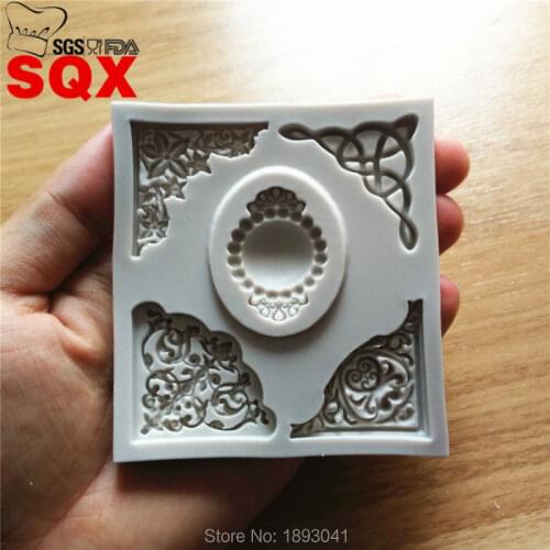 New Arrival 3D lace diamond jewelry Silicone Cake Mold Design Cake Molds for Decoration, Silicone Molds Sugarcraft Tool SQ16234