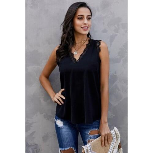 Pregnancy clothes woman vest T-shirt female summer V-neck lace sleeveless loose top CHD20215
