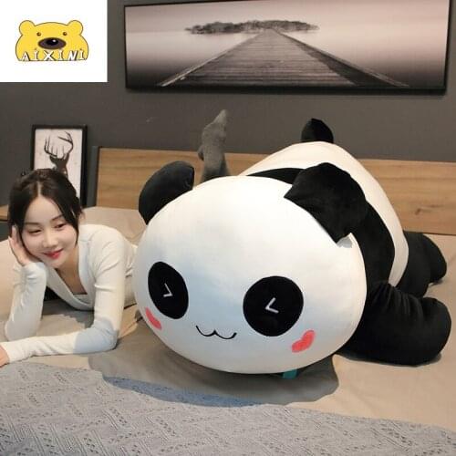 Panda Plush Toys Smile Panda Pillow Doll with Hearts on Face for Kids Girls Cute Gifts Kawaii Plush Cartoon Sofa Cute Home Decor