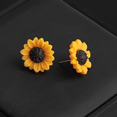 Sunflower Flower Studs Earrings Fashion Party Accessories for Women 2021