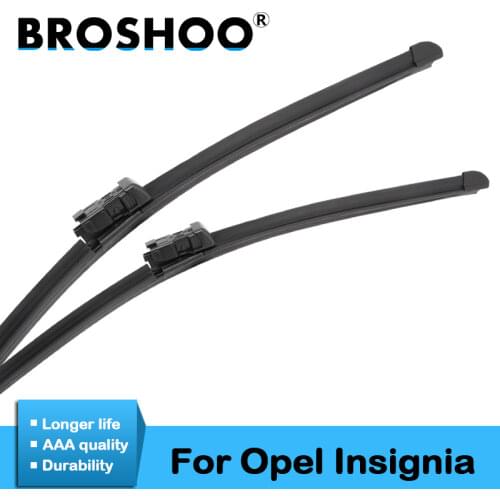 BROSHOO Car Wipers Blade Rubber For Opel Insignia Hatchback/Tourer/Sedan 2008 2009 2010 2011 2012 2013 2014 2015 2016 2017