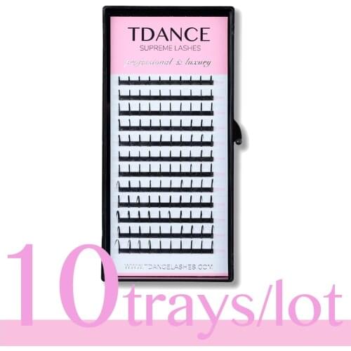 TDANCE 10Trays/lot Premade Spikes Volume Fans Individual Wispy Fluffy Eyelashes 3D Mink Natural Professional Extension Makeup