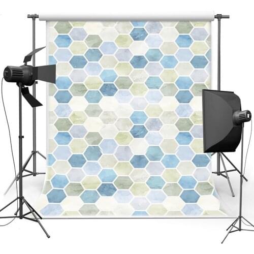 Photography Vinyl Background Hexagon Dots New Material Polyester Backdrops For Newborn photo studio F2298