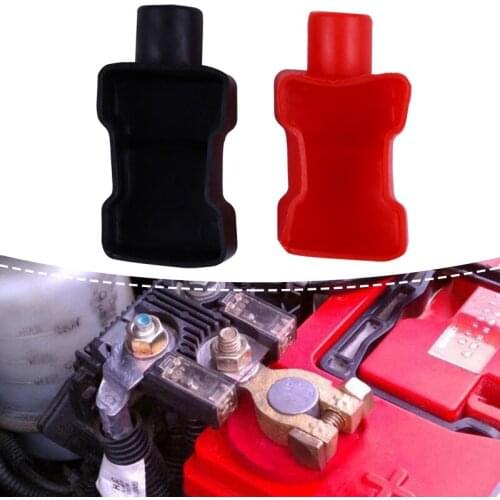 1 Pair Car Battery Negative Positive Terminal Covers Cap Boot Insulating Protector Replacement Batteries Replacement Auto Parts