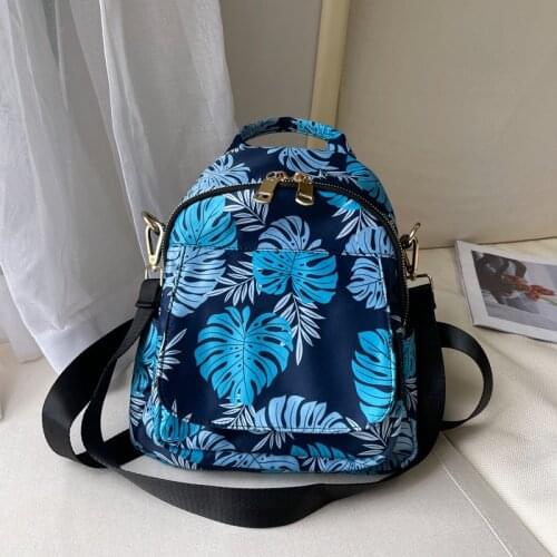 Women Casual Daypack Backpack for Teenagers Students Girls Rucksack All-Over Flowers Polka Dots Printed Canvas School Bag Bookba