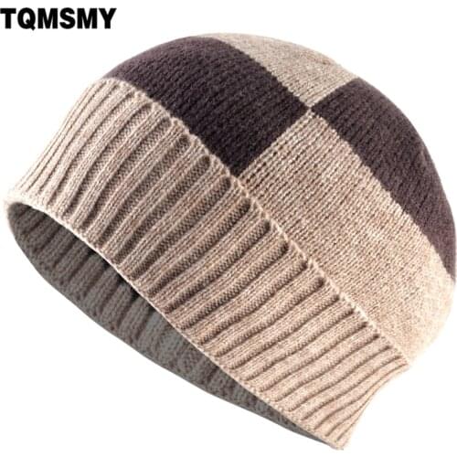 Winter Beanies Solid Color Hat men Knitted Warm Soft Beanie Double layer plus thick velvet Cap bonnet Gorro Caps For Men Women