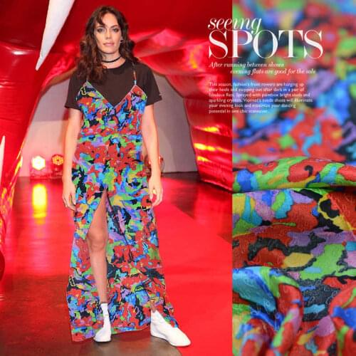 1 Meter Jacquard Silk Mulberry Satin Fabric Beautiful New