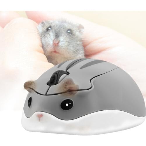 2.4G Wireless Mouse 1600DPI Ergonomic Gaming Mice Cute Cartoon Hamster Shape PC Mouse 3D Mini Office USB Mause For Kid Girl Gift