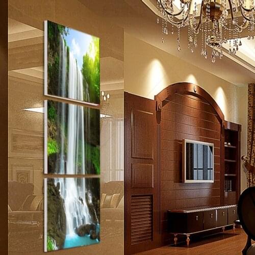 3 Panel Wall Pictures For Living Room Art Waterfall Canvas Painting Module Picture Poster And Print Painting T293
