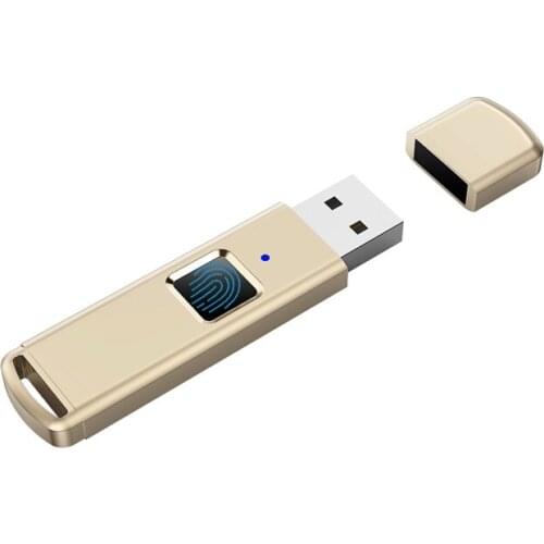32GB 64GB 128GB USB 3.0 Fingerprint Encrypted USB Flash Drives Recognition Pen Support Android High Speed Write 50M Read 100M/S