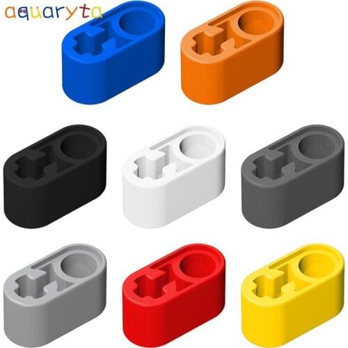 Aquaryta 50pcs Building Blocks Technology Prat 1x2 Arm with Pivot Hole Connector Compatible 60483 DIY Assembles Toy for Children