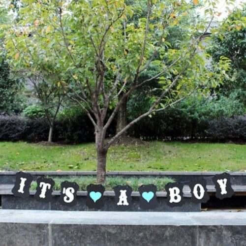 1 Set New Handmade IT IS A BOY Wedding Bunting Banner Photo Booth Props Birthday Party Decoration Prop