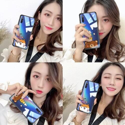 For Xiaomi Mi 9 Case Xiaomi Mi9 Cover glass painted cover, Vpower tempered shockproof Phone case for Xiaomi M9 Luxury shell