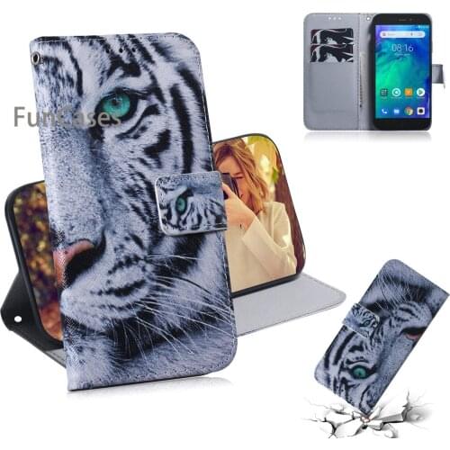 GO Lion PU Leather Book Case For Xiaomi etui Redmi GO Iphone Cover Portable Phone Cases sFor Movil Xiaomi Redmi case GO