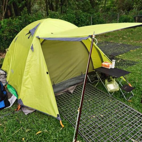 Flytop 4season Tent!3persons Aluminum Pole Double Layer Double Door Windproof Stormproof Professional Camping Outdoor Tent