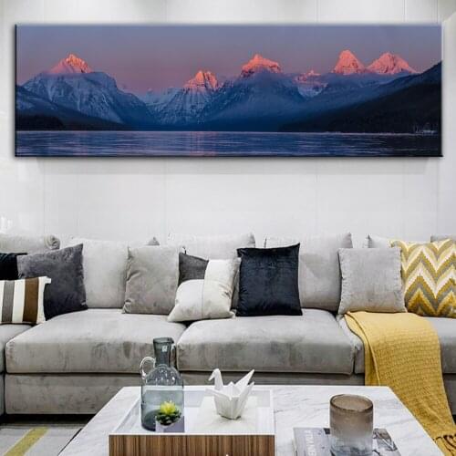 Skyline Of Montains Wall Pictures For Bed Room Sunset Scenery Wall Art Canvas Prints Posters And Prints Home Wall Decoration