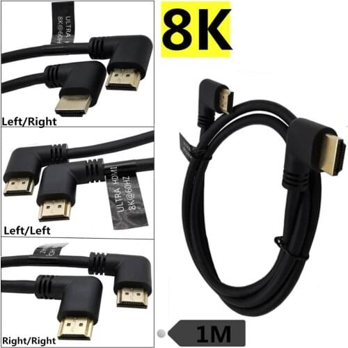 HDMI 4K120HZ/8K60HZ/7680X43202.1 version left and right elbow 90 degree UHD cable