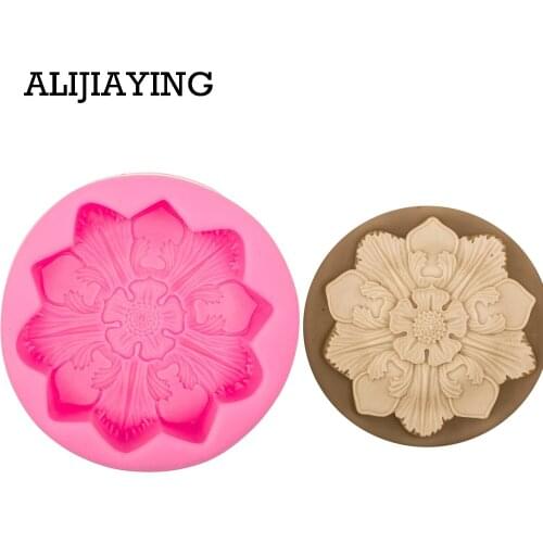 M0594 1Pcs Big flowers wedding cake decoration Silicone Mould Fondant Sugar soap Craft Molds candy DIY Cake Decorating tools