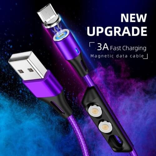 Magnetic 3A QC3.0 Fast Charging Data Cable Micro USB Type-C Plug for iPhone