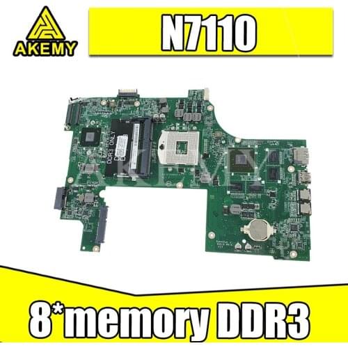 Laptop motherboard For DELL N7110 PC Mainboard 09NWTG DAV03AMB8E1 full tesed DDR3