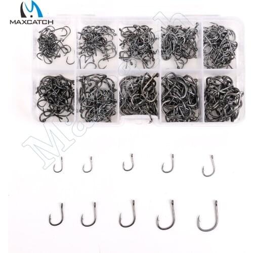Maximumcatch 450pc 10 Sizes Carbon Steel Fish Hooks Carp Fishing Jig Head Set Fishing Tackle Box Fishing Hook Pesca