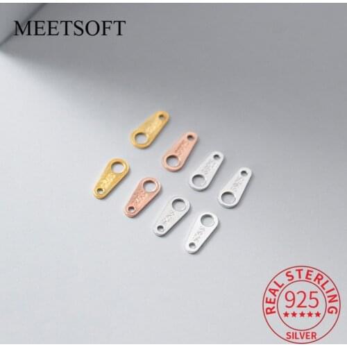 MEETSOFT Classic 5pcs/lot 925 Sterling Silver Necklace and Bracelet connection pieces Charms Special of DIY Handmade Accessories