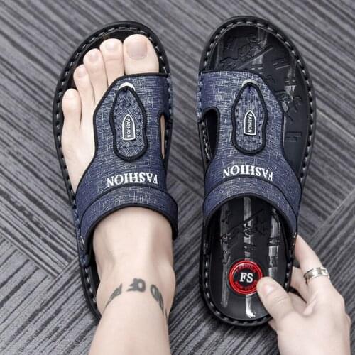Plus Size Flip Flops Summer Mens Slippers Slip-On Breathable Men Sandals Male Beach Shoes