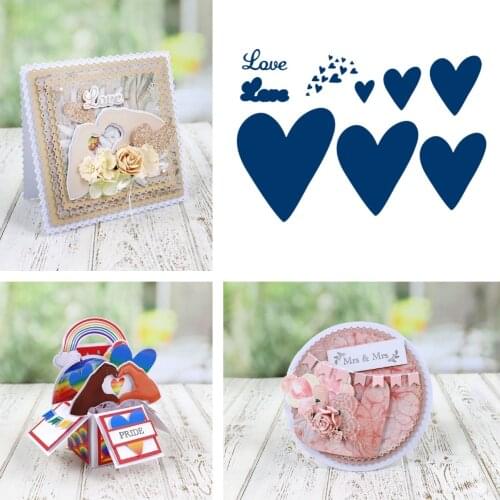 2021HOT NEW Heart-shaped template die Metal Cutting Dies for DIY Scrapbooking Crafts Stencils Photo Album Template Handmade