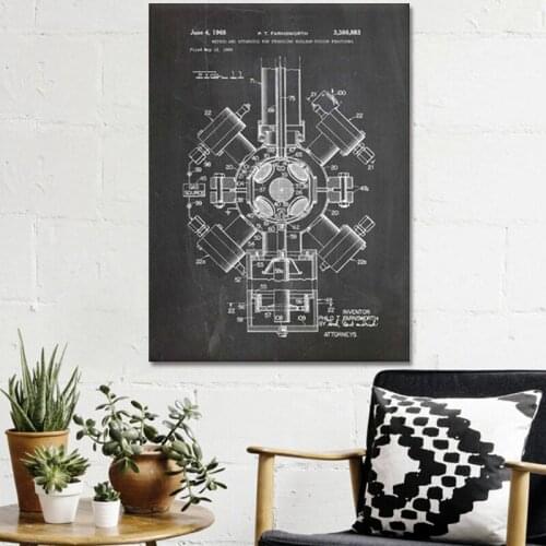 Nuclear Fusion Patent Invention, Mad Scientist Gift, Physics Student, Physicist Graduation, Science Teacher,wall art
