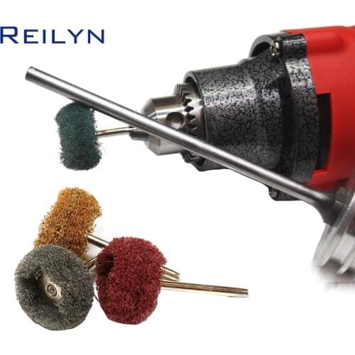 Scouring sponge polishing bits 3mm scouring cloth polisher surface peeling rust removing for grinder dremel rotary tools