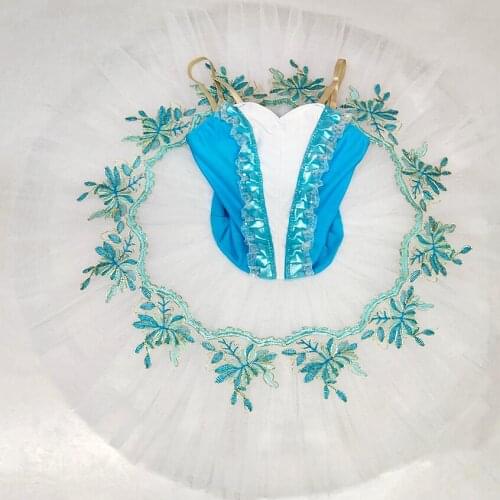 Professional Ballet Tutu ballet girls ballet dress Pancake Tutus blue swan ballet costumes The Snow Queen
