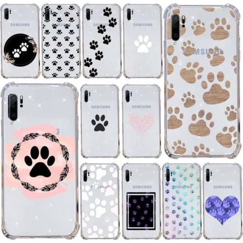 Cat Dog Paw Animal Phone Cases Transparent for Samsung s9 s10 s20 Huawei honor P20 P30 P40 xiaomi note mi 8 9 pro lite plus