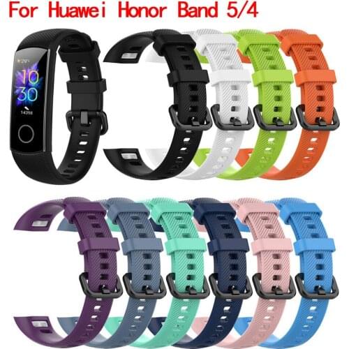 Silicone Strap for Honor Band 5 Smart Wrist band For Huawei Honor Band 5/4 Sport Bracelet Watch Band for Honor Band 4 / 5 Strap