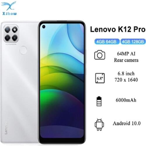 Lenovo Lemon K12 Pro Mobile Phone NFC 6.8" 4GB RAM 64GB ROM Android 10 Snapdragon 662 Octa Core 6000mAh 64MP Camera Smartphone
