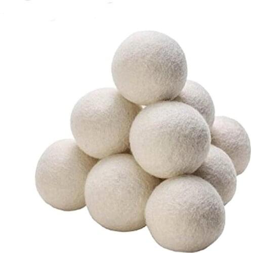Hot 7cm Household Static Reduces Wool Dryer Balls Premium Reusable Natural Fabric Softener LX8037