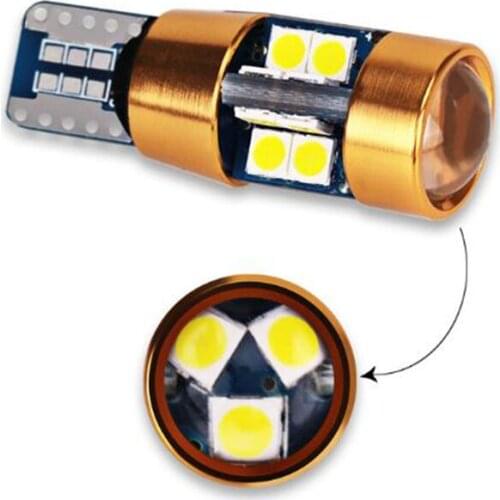 T10-3030-19smd LED 2PIECE Universally Decoding with Lens Wide Lights License Plate Lights Trunk LED Door Lights Signal Lamp