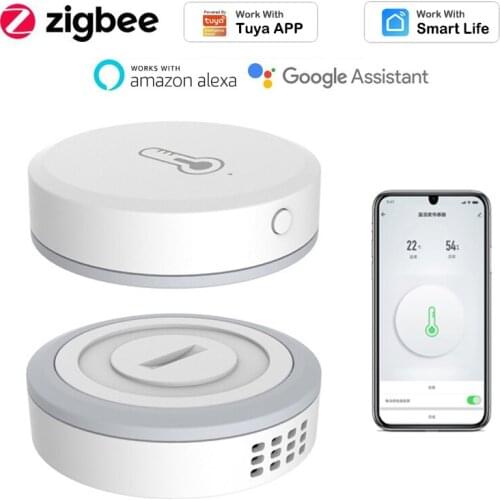 Tuya Smart Temperature And Humidity Detector ZigBee 3.0 Temperature Sensor APP Monitoring Work With Alexa Smartthings Smart Life