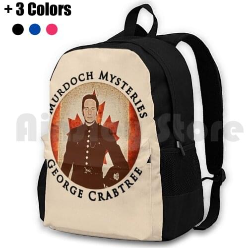 Murdoch Mysteries George Crabtree With Vintage Effect Outdoor Hiking Backpack Waterproof Camping Travel Murdoch Mysteries