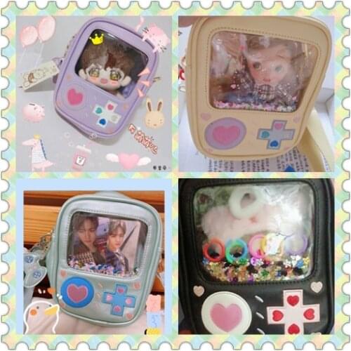 Japanese Cute Game Machine Lolita Itabag Transparent Dolls Harajuku Girl Uniform Messenger Bags Handbag Shoulder Bag Cosplay