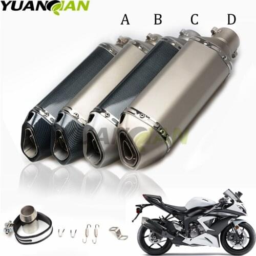 36-51mm universal Motorcycle Modified Exhaust pipe Muffler Exhaust For Kawasaki z800 z1000 Yamaha TMAX-500 tmax-530 250