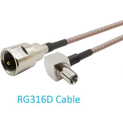 5PCS FME Male To TS9 Male Right Angle Connector RG316D Cable Pigtail FME to TS9 Male Plug Adapter RG316D Jumper cable