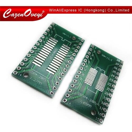 5pcs/lot TSSOP28 SSOP28 SOP28 to DIP28 Transfer Board DIP Pin Board Pitch Adapter In Stock