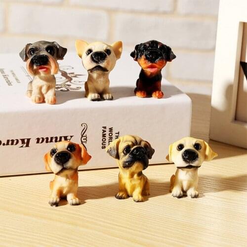 6pcs Cute Dogs Ornaments Simulation Puppy Home Decoration Crafts Home Room Decoration Accessories