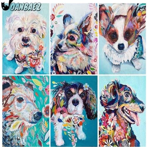 Animal Diamond Painting Mosaic Kit Abstract Dog 5D Diy Embroidery Cross Stitch Square Rhinestone Wall Art Handmade Home Decor