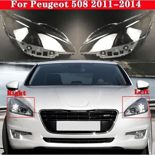 Car Front Headlight Cover Headlamp Lampshade Lampcover For Peugeot 508 2011-2014 Head Lamp light Covers glass Lens Shell Caps