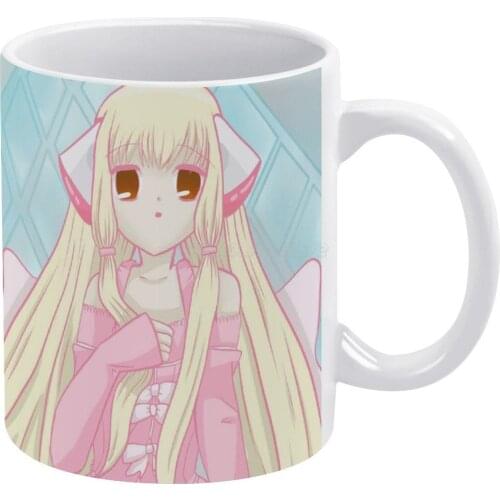 Chi-Chobits-Anime White Mug Ceramic Mug Creative Mug Chi Anime Chobits Cute Girls A I Pink Ears Long Hair Blonde